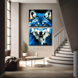 Painting by Numbers Blue Wolf Animal Art 2-Panel