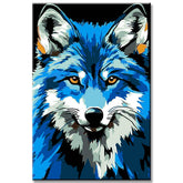 Painting by Numbers Blue Wolf Animal Art