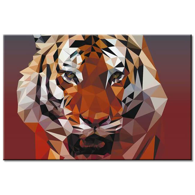 Paint by Numbers Polygon Art Tiger Shipping from DE