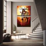 Painting by Numbers Graphic Animal Art Zebra 2-Panel