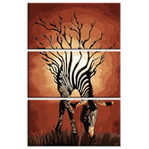 Painting by Numbers Graphic Animal Art Zebra 3-Panel