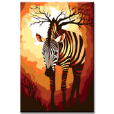 Painting by Numbers Graphic Animal Art Zebra