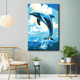 Painting by Numbers Jumping Dolphin
