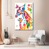 Painting by Numbers Watercolor Giraffe Mother and Child