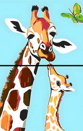 Painting by Numbers Giraffe with Curved Neck 2-Panel