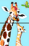Painting by Numbers Giraffe with Curved Neck 2-Panel