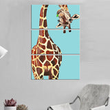 Painting by Numbers Giraffe with Curved Neck 3-Panel