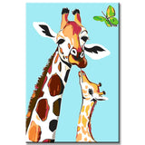 Painting by Numbers Giraffe with A Curved Neck