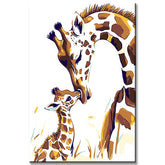 Painting by Numbers Giraffe Mother and Child
