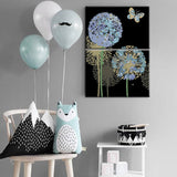 Painting by numbers butterflies with dandelions 2-part shipping from DE