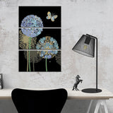 Painting by Numbers Butterflies with Dandelions 3-Panel