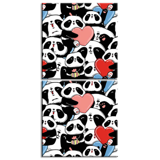 Painting by Numbers Panda Love 2-piece shipping from DE