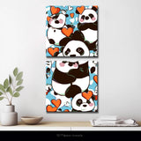 Painting by Numbers Panda Love 2-Panel