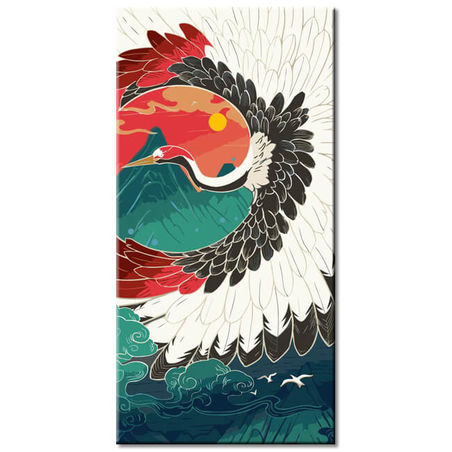 Painting by numbers crane in Chinese style shipping from DE