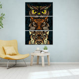 Painting by Numbers Owls Totem 3-Panel