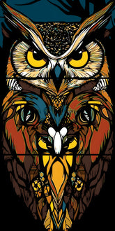 Painting by Numbers Owls Totem 3-Panel