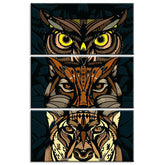 Painting by Numbers Owls Totem 3-Panel