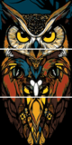 Painting by Numbers Owls Totem 3-Panel