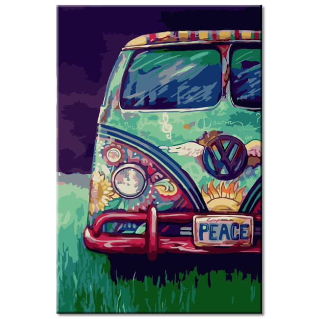 Painting by Numbers Retro Van VW Bulli Shipping from DE