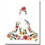 Painting by Numbers Yoga Meditation Watercolor Flowers