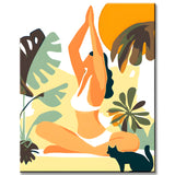 Painting by Numbers Abstract Art Tropical Yoga