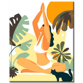 Painting by Numbers Abstract Art Tropical Yoga