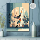 Painting by Numbers Headstand Yoga Art
