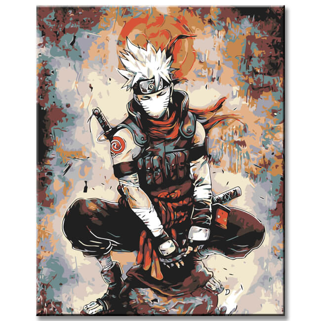 Paint by Numbers Kakashi Naruto Fighter