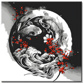Paint by Numbers Black and White Abstract Art Balance