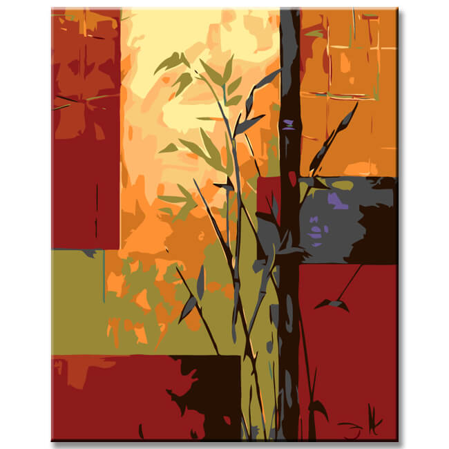 Painting by numbers garden dance