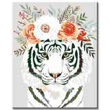 Painting by Numbers White Tiger