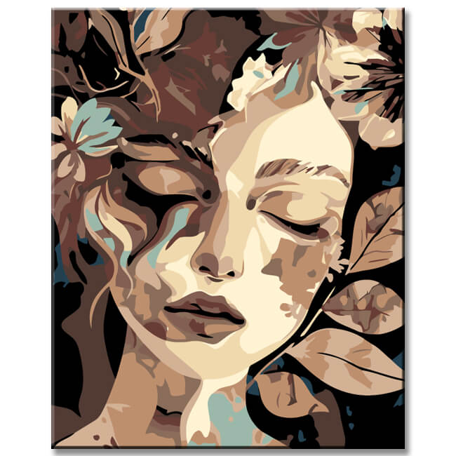 Painting by numbers Daphne portrait