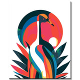 Painting by numbers rainbow geese