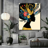 Painting by Numbers Afro Woman in Yellow