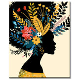 Painting by Numbers Afro Woman in Yellow