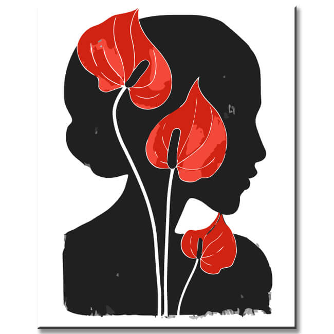 Painting by Numbers Anthurium