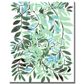 Paint by Numbers Mint Green Sloth with Leaves