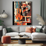 Painting by numbers violin and guitar