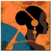 Paint by numbers woman with earrings