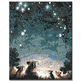 Paint by numbers constellations