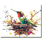 Painting by Numbers Hummingbird in The Nest