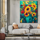 Painting by numbers art inflorescence