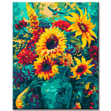 Painting by numbers art inflorescence