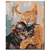 Painting by numbers cat lovers