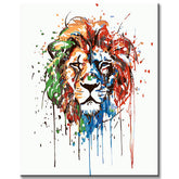 Painting by Numbers Lion Head Modern Art
