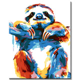 Paint by Numbers Sloth Art