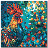 Painting by Numbers Rooster Art Kikeriki
