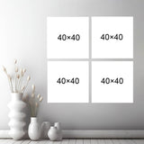 Folk Art on Picture Wall Stylish and Traditional Canvas Pictures for Your Wall Decoration 4-Panel