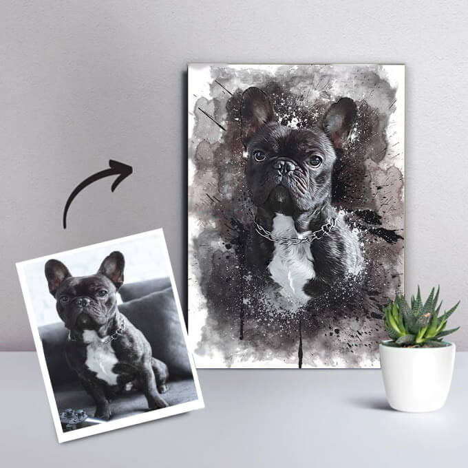 Tierporträt im Wasserfarben Stil