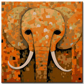 Emblem Elephant Face Painting by Numbers